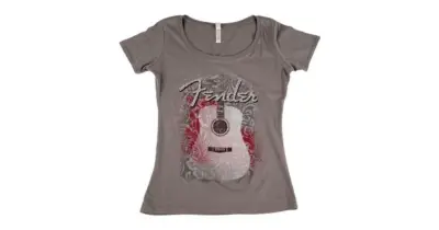 Playera Gris XL para Mujer Fender Country Western