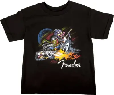Playera Negra L Boys Rockabilly Fender