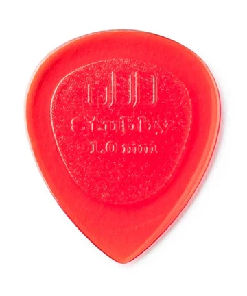 Plumilla Dunlop Stubby Chica Transparente Roja