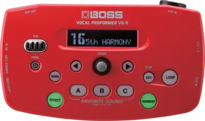 Procesador de Voz BOSS VE-5 - Rojo