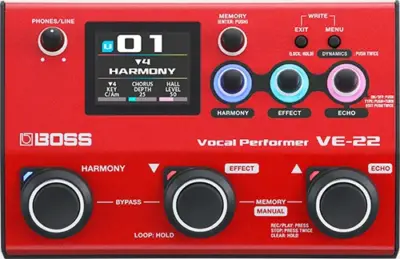 Procesador de Voz BOSS Vocal Performer VE-22
