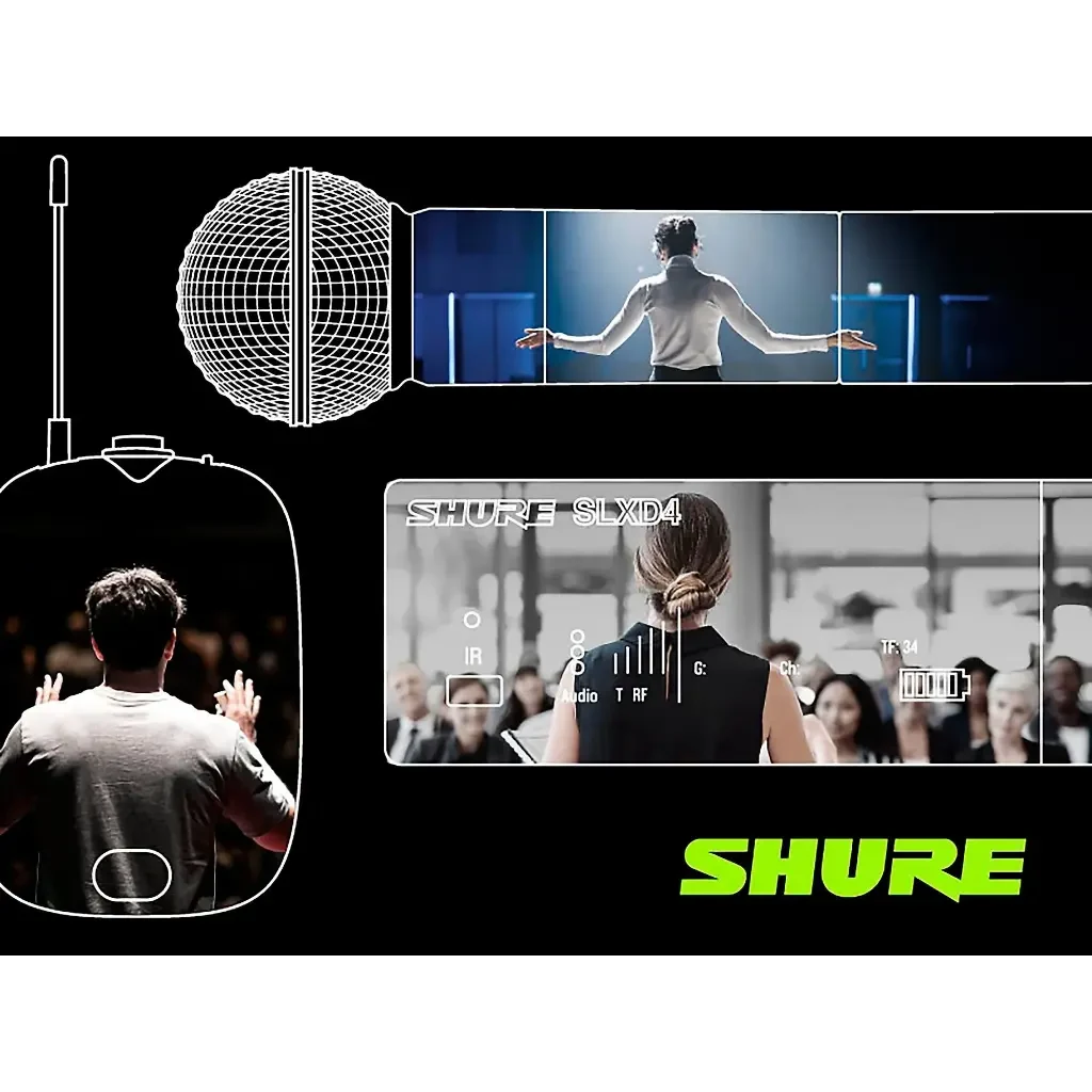 Receptor Inalámbrico Digital Doble Shure SLXD4D - Imagen 6