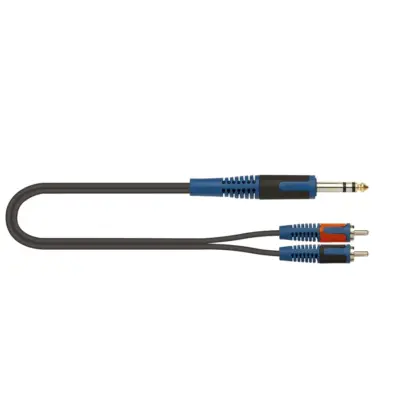 Cable adaptador Plug 6.3 mm a RCA macho QuikLok
