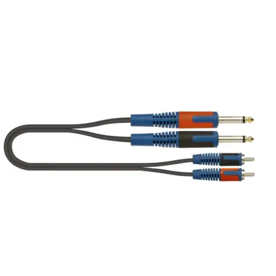 Cable Adaptador QuikLok RKSA/130-2 de 2 Plug Mono a 2 RCA Macho