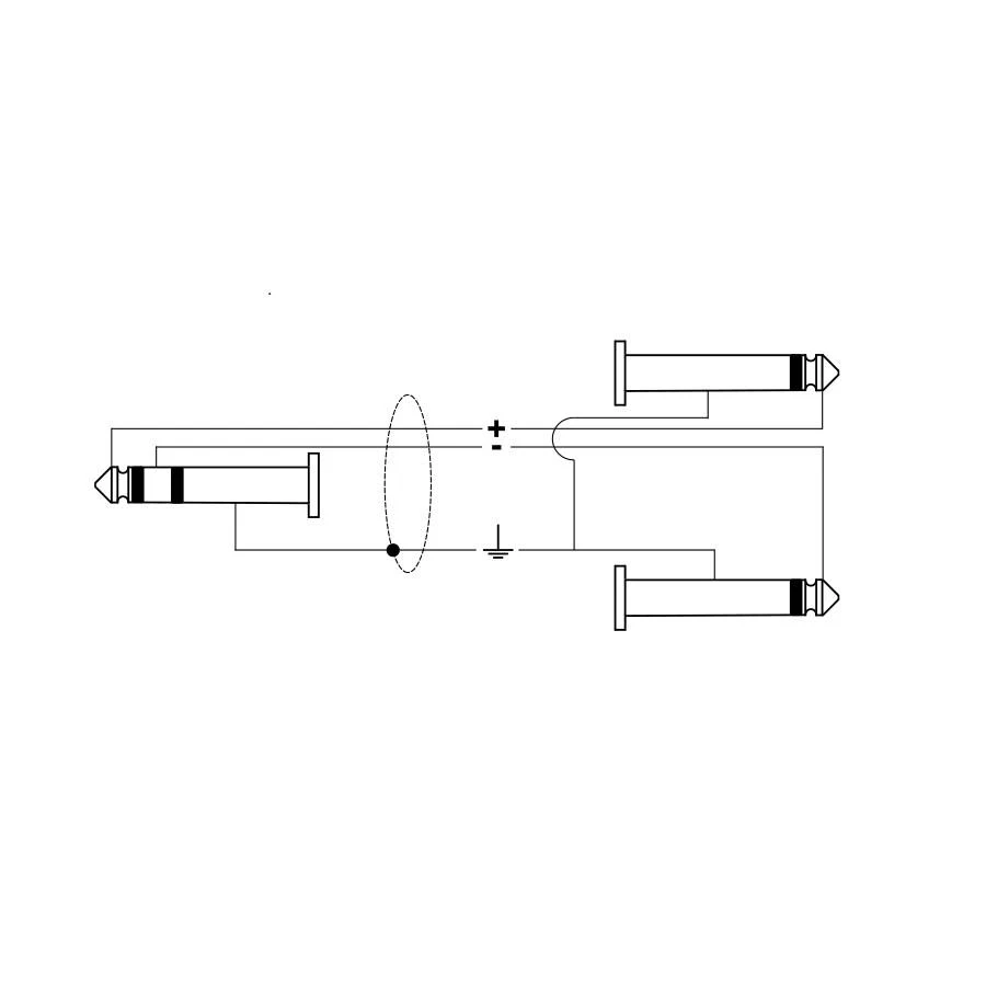 Cable Adaptador QuikLok RKSA/140-1 Mini Plug 3.5 mm a 2 Plug Mono 6.3 mm - Imagen 3
