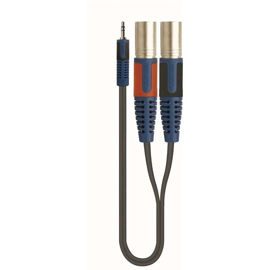 Cable adaptador QuikLok RKSA/192-2 de Mini Plug 3.5 mm a 2 XLR macho - Imagen 2