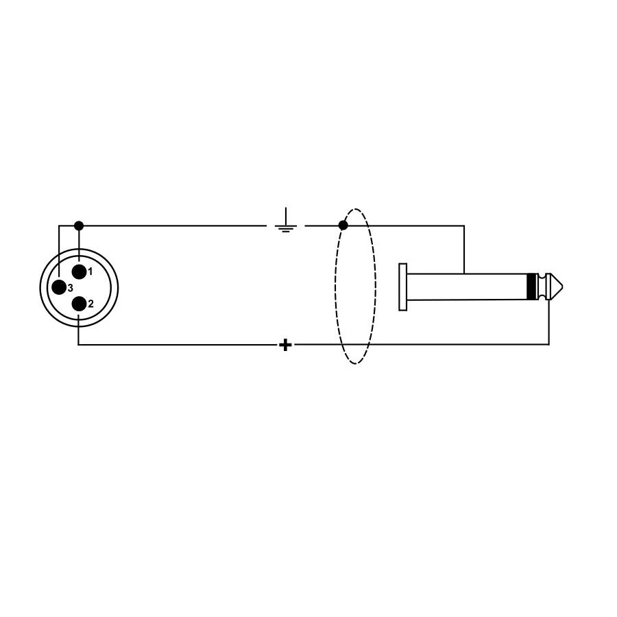 Cable para micrófono XLR macho a plug 6.3 mm mono QuikLok - Imagen 3