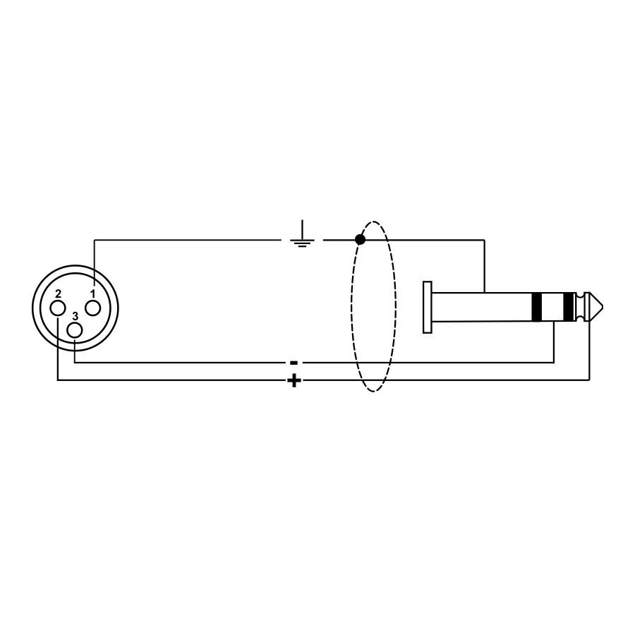 Cable para micrófono XLR hembra a plug estéreo 6.3 mm QuikLok - Imagen 3