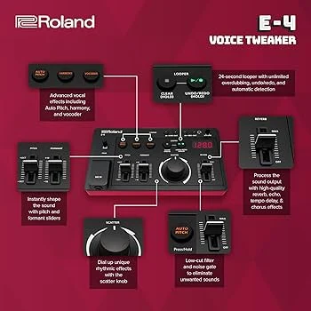 Roland E-4 Vocal Performer - Procesador de Voz Portátil - Imagen 4