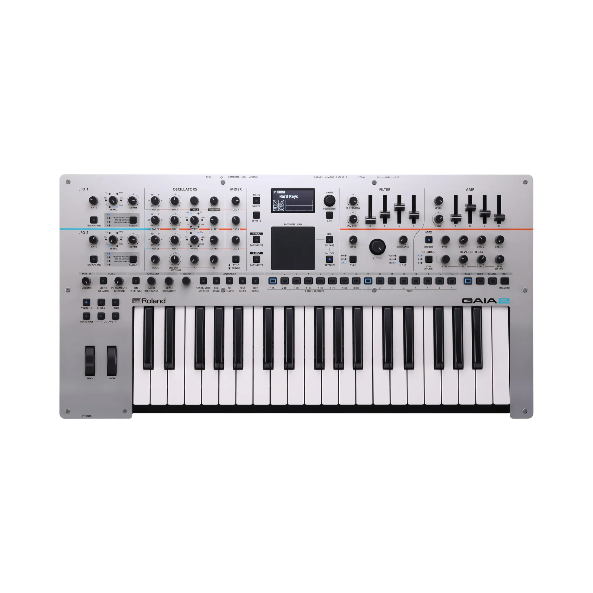 Roland GAIA 2 Sintetizador de 37 Teclas Plateado - Imagen 4