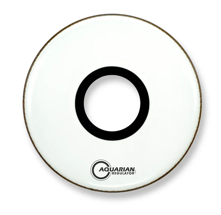 Parche de Bombo Aquarian Regulator Portado 20″ – Blanco Brillante