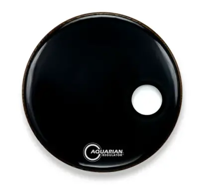 Cabezal Resonante para Bombo Aquarian Regulator 20" (Brillo Negro)
