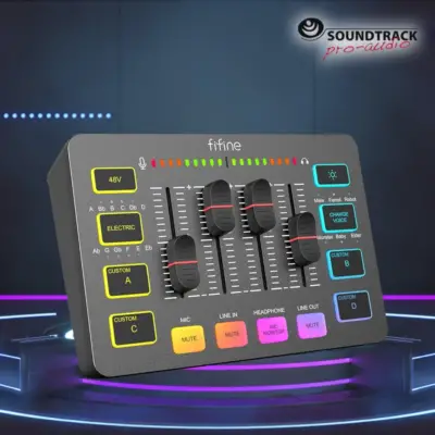 Mezcladora Interfaz con Efectos para Gaming, Streaming y Grabación Digital