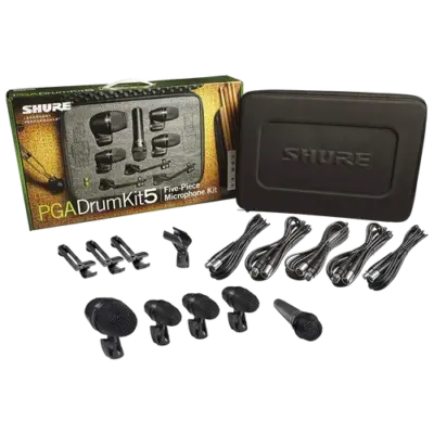 Set de 5 Micrófonos Shure para Batería PGADRUMKIT5