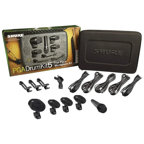 Set de 5 Micrófonos Shure para Batería PGADRUMKIT5