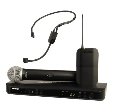 Shure BLX1288/P31 Sistema Inalámbrico Dual con Micrófono de Mano y Diadema