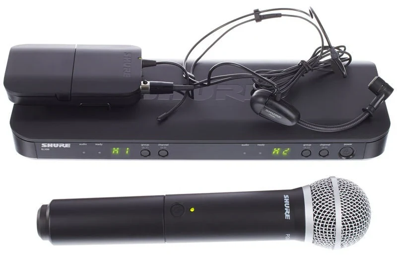 Shure BLX1288/P31 Sistema Inalámbrico Dual con Micrófono de Mano y Diadema - Imagen 2
