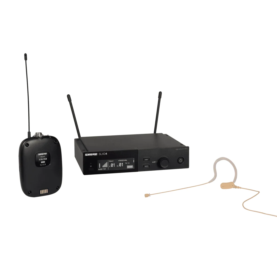 Sistema Inalámbrico Shure SLXD14 con Micrófono Lavalier WL153T