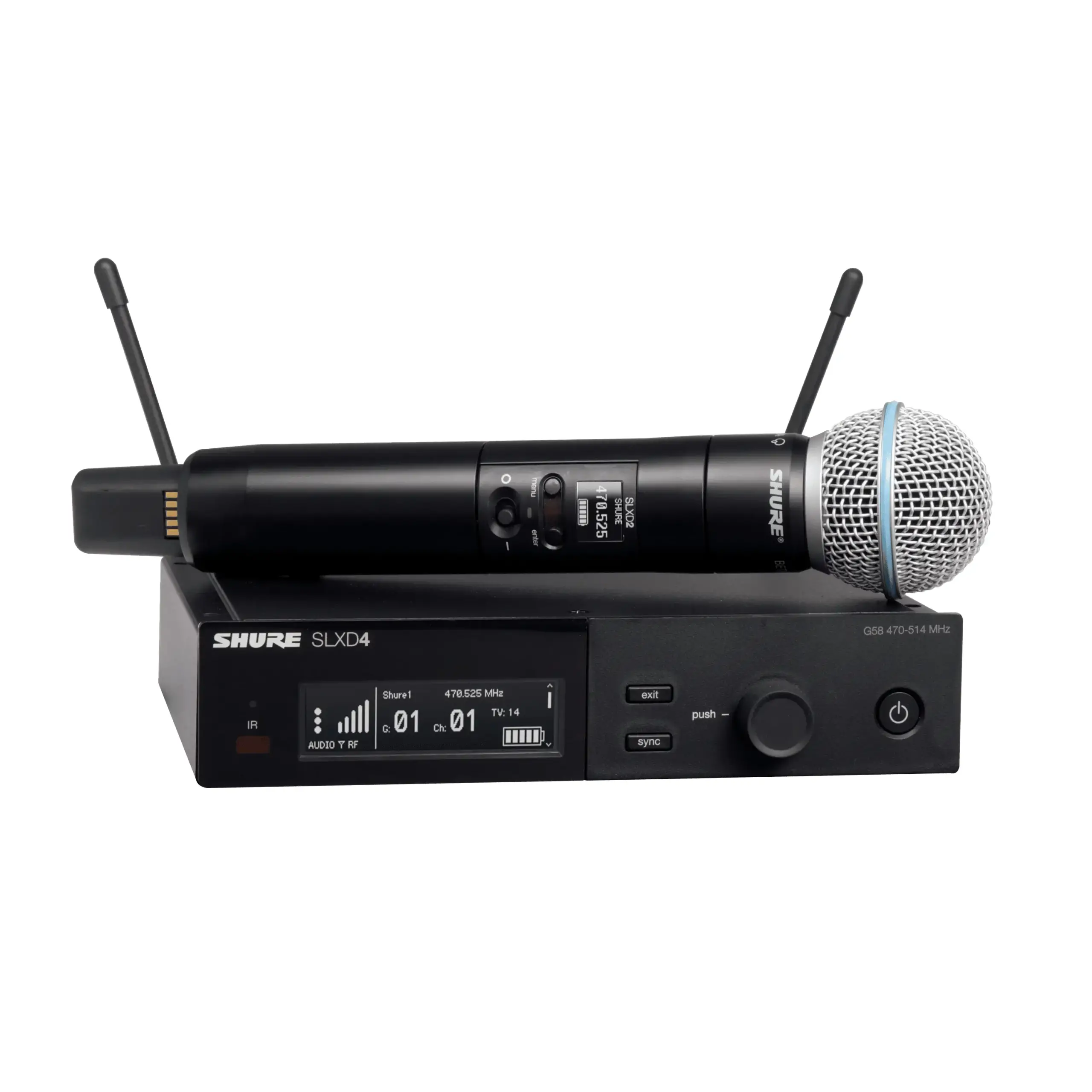 Sistema Inalámbrico de Mano Shure SLXD24 con Micrófono Beta58A