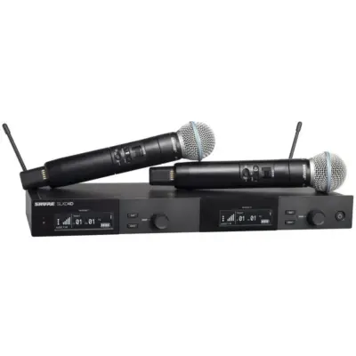 Sistema inalámbrico digital Shure SLXD24D con dos micrófonos de mano Beta 58