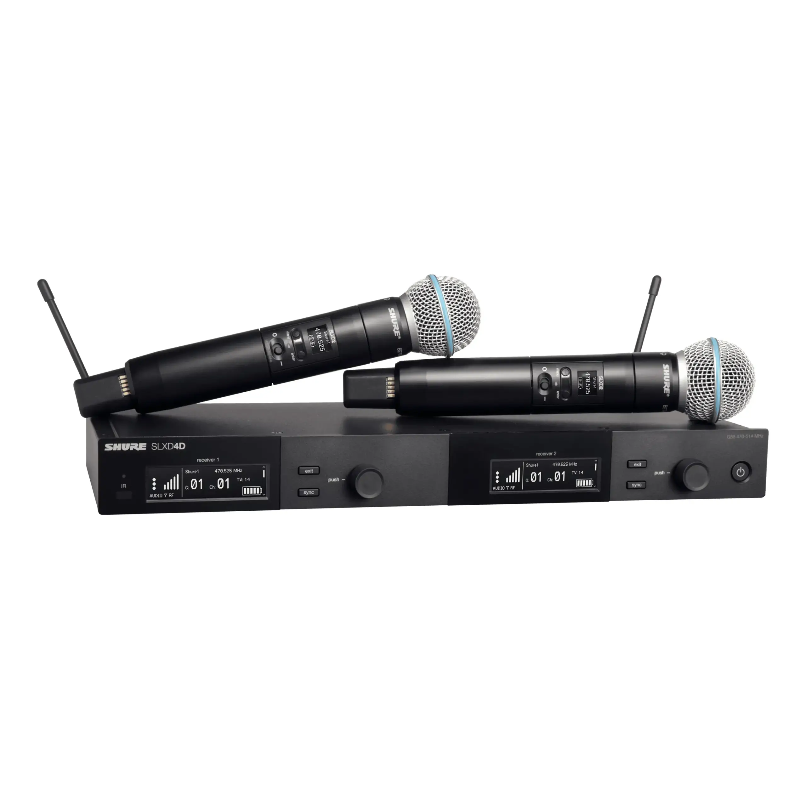Sistema Inalámbrico Dual de Mano Shure SLXD24DB58