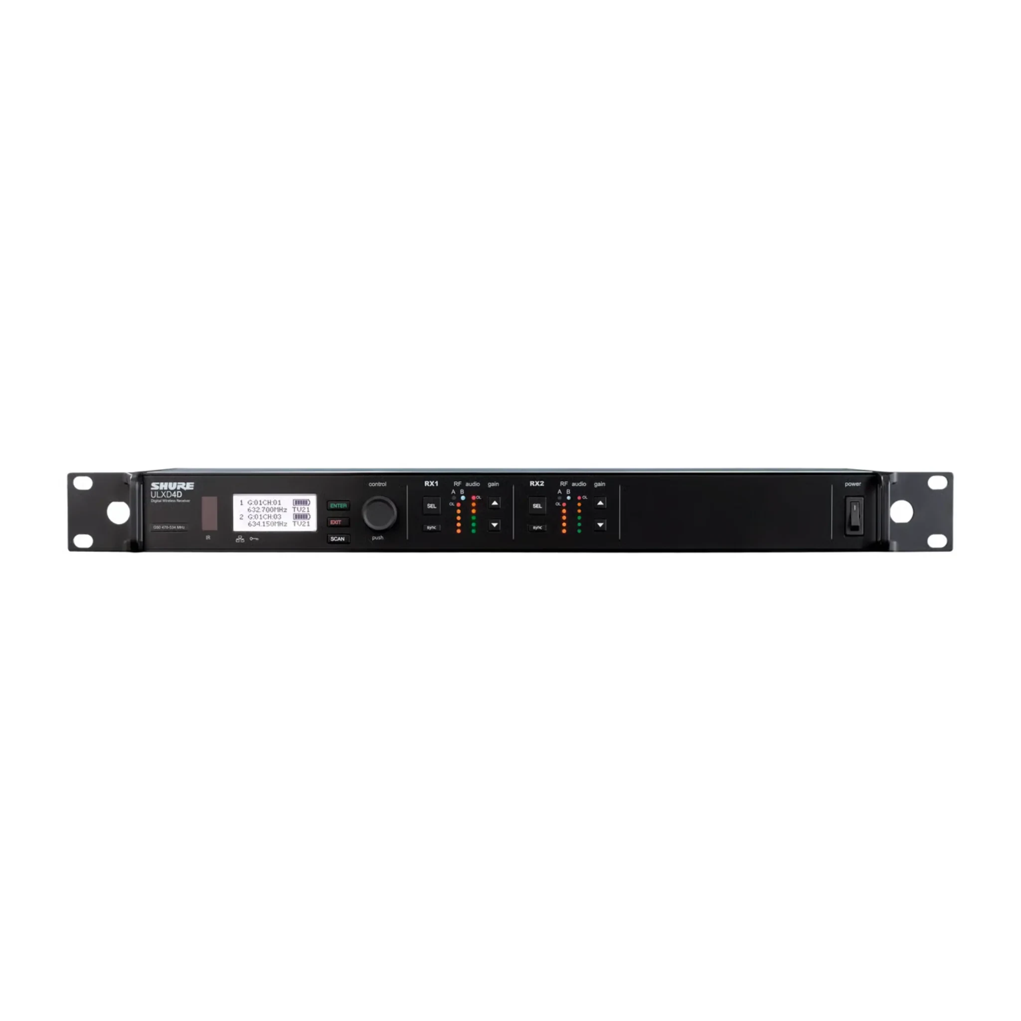 Receptor Doble Digital Shure ULX-D con Dante