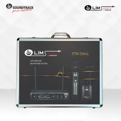 Sistema de micrófono inalámbrico UHF de 2 canales con 2 micrófonos de mano STW-33HUL