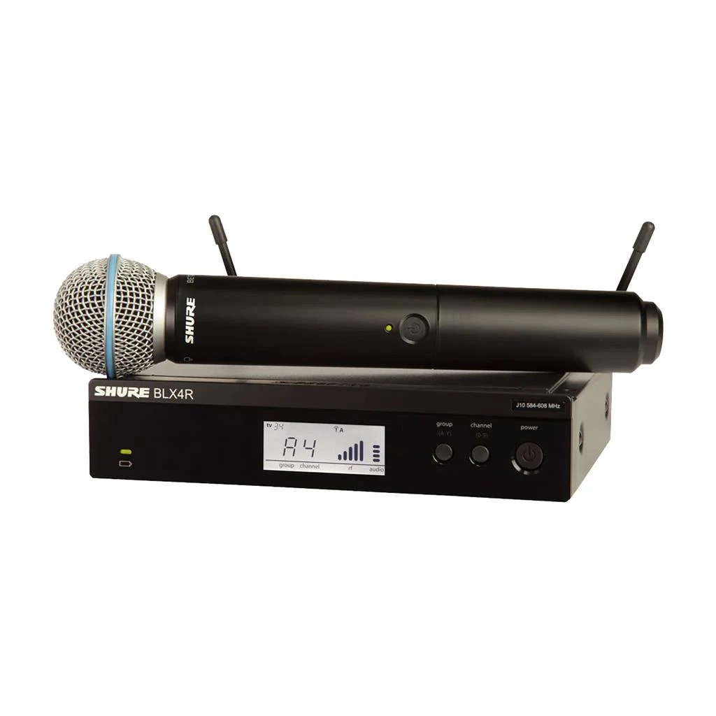 Sistema inalámbrico con micrófono de mano y receptor para rack Shure BLX24R/B58