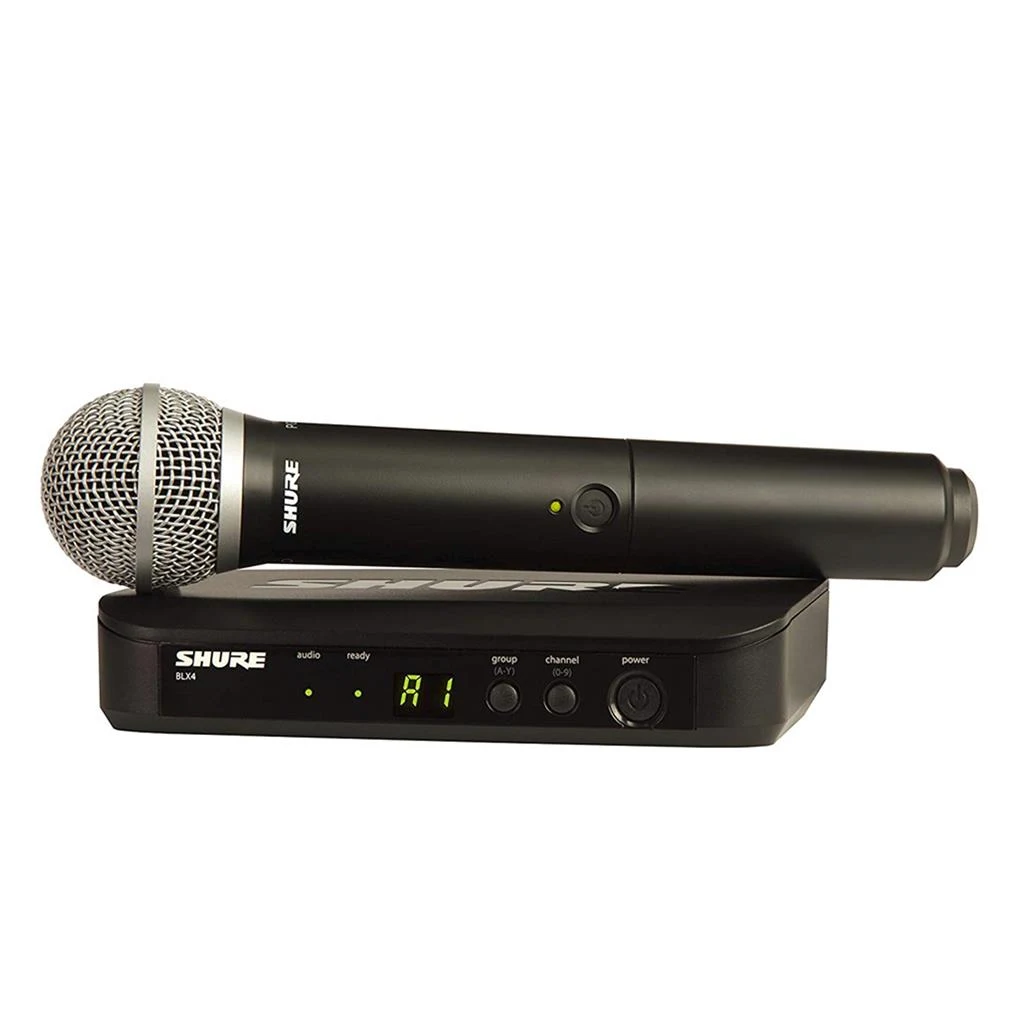 Sistema inalámbrico con micrófono de mano y receptor Shure BLX24/PG58