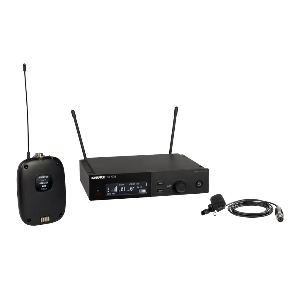 Sistema inalámbrico digital con micrófono de solapa Shure SLXD14/85M