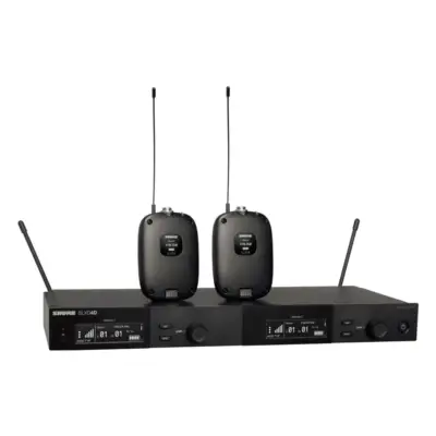 Sistema Inalámbrico Digital Doble Shure SLXD14D-G58 para Bajo y Guitarra