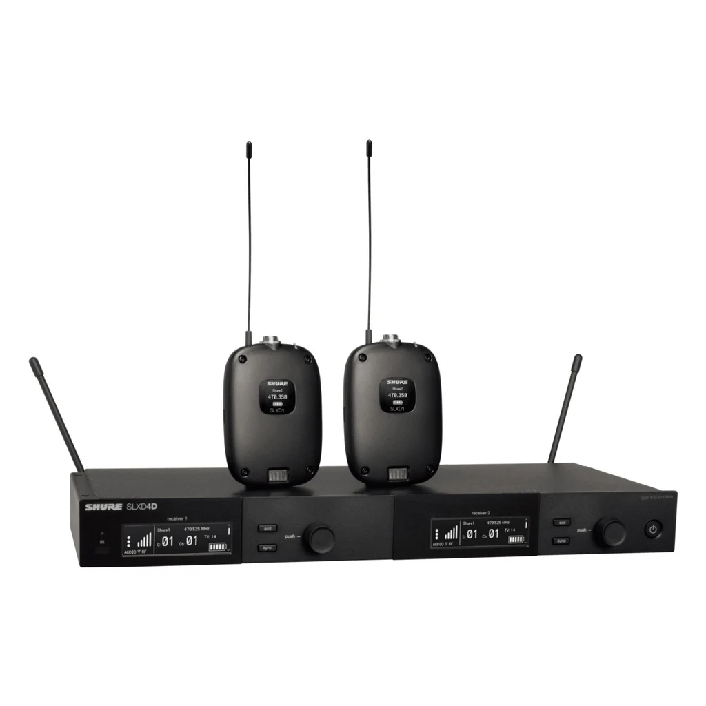 Sistema Inalámbrico Digital Doble Shure SLXD14D-G58 para Bajo y Guitarra