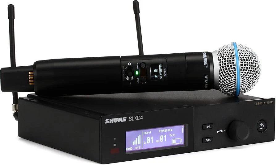 Sistema Inalámbrico Digital Shure con Micrófono Beta 58