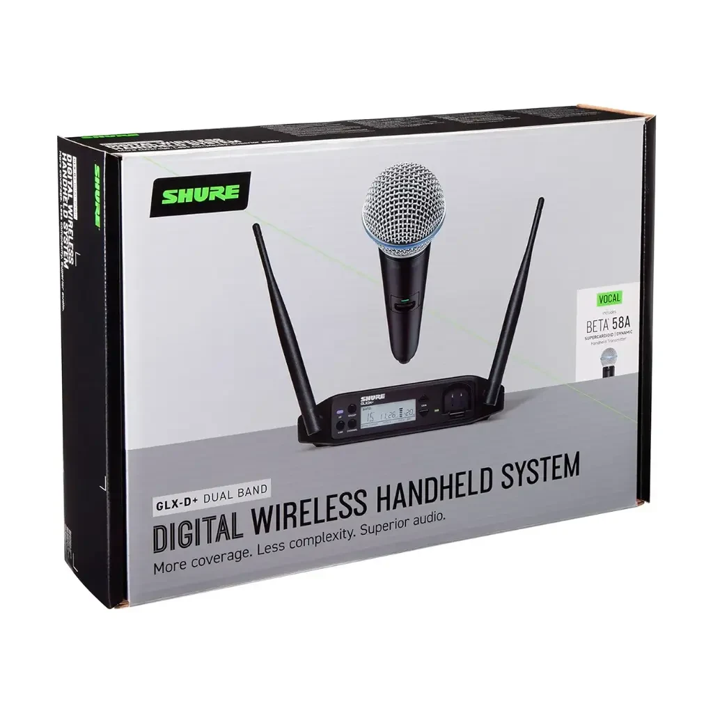 Sistema Inalámbrico Digital Shure GLXD24+ con Micrófono Beta 58A - Imagen 2