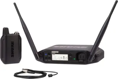 Sistema inalámbrico digital Shure GLXD14+ con micrófono de solapa WL93