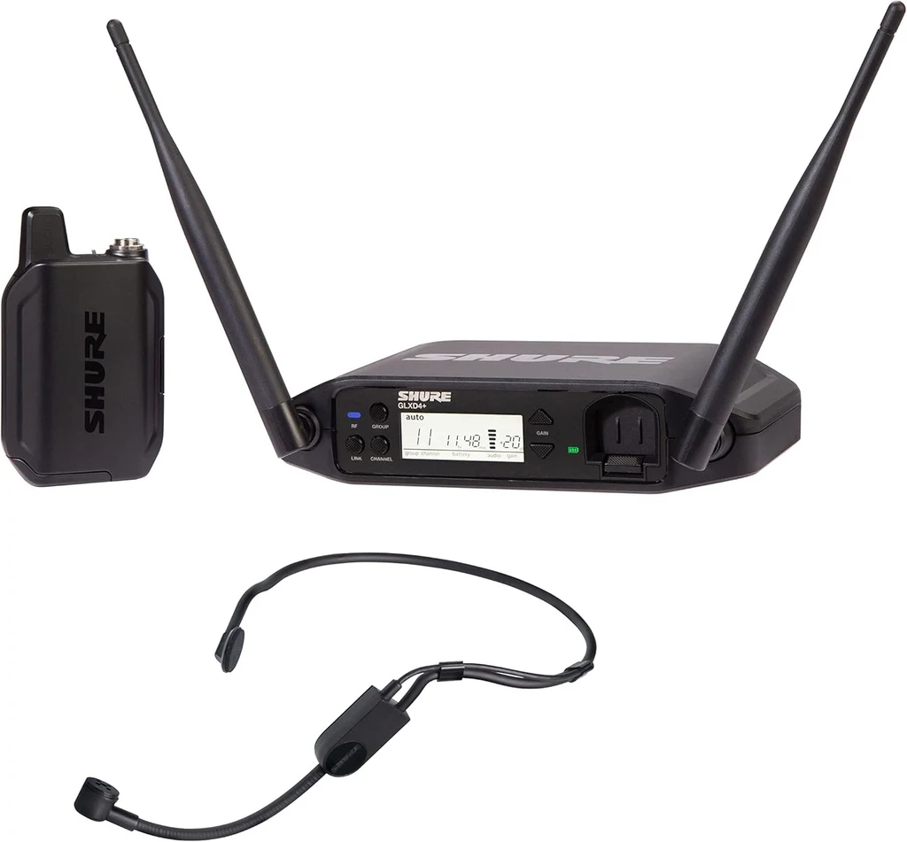 Sistema inalámbrico digital Shure GLXD14+ con micrófono de diadema PGA31