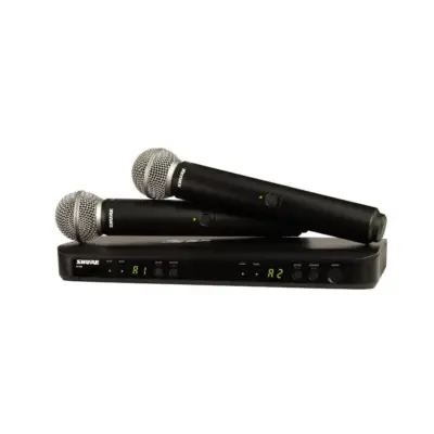Sistema inalámbrico doble con dos micrófonos de mano Shure BLX288/SM58