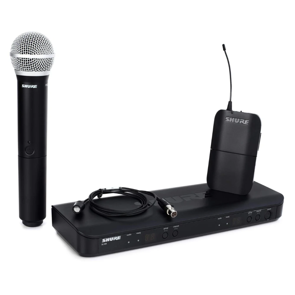 Sistema inalámbrico doble con micrófono Shure BLX1288/CVL