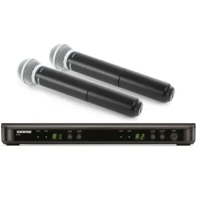 Sistema Inalámbrico Shure BLX288/SM58 con Dos Micrófonos Vocales