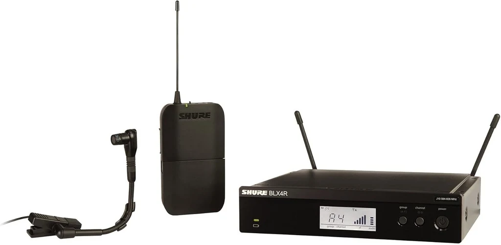 Sistema Inalámbrico Shure para Instrumento con Micrófono de Clip y Receptor Rack