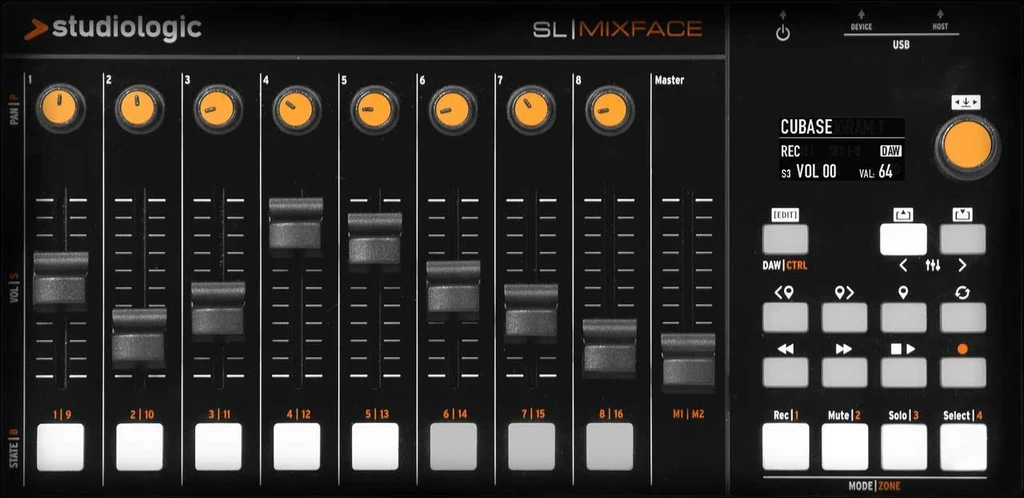 Controlador MIDI/USB Bluetooth StudioLogic SL Mixface