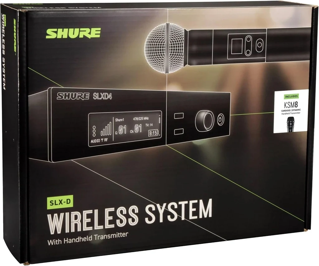 Sistema Inalámbrico Digital Shure SLXD24 con Transmisor SLXD2 y Cápsula KSM8 - Imagen 6