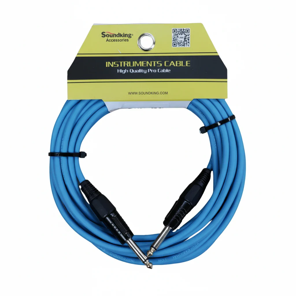 Cable para instrumento ultra flexible plug a plug 6.3 mm 4.6 m color azul