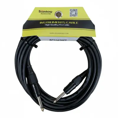 Cable para instrumento flexible plug a plug 6.3 mm 4.6 m color negro