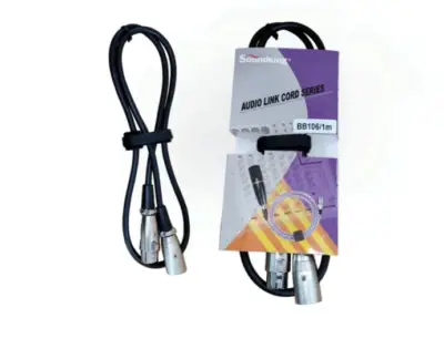 Cable profesional de 1m para puente de audio XLR a XLR