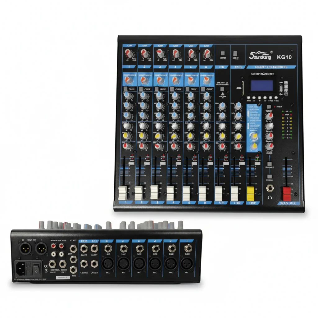 Soundking Mezcladora Analógica de 10 Canales con Ecualizador y Efectos DSP