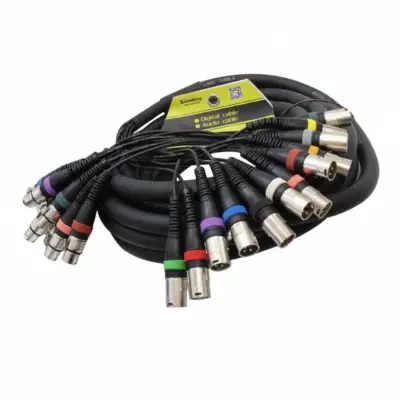 Snake de 12 Canales XLR Macho - Hembra Multi Núcleo 10 mm