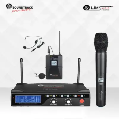 Sistema de micrófono inalámbrico de 2 canales UHF