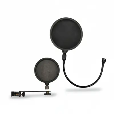 Filtro Antipop para Micrófono Doble con Adaptador