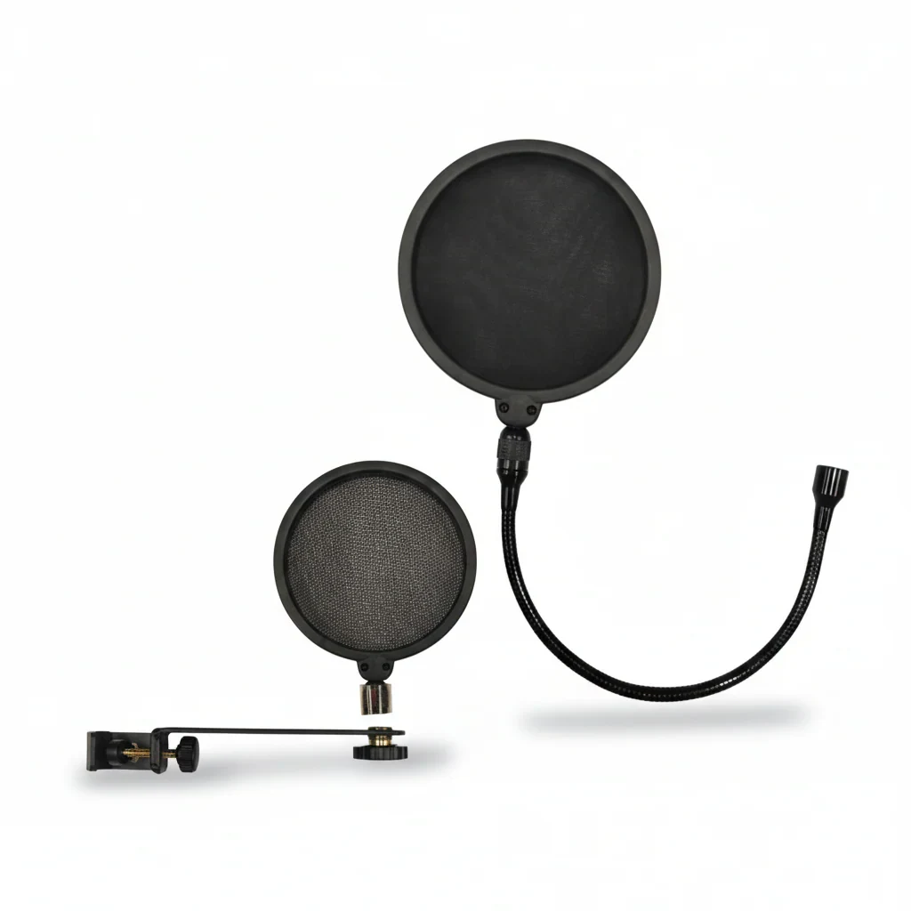 Filtro Antipop para Micrófono Doble con Adaptador